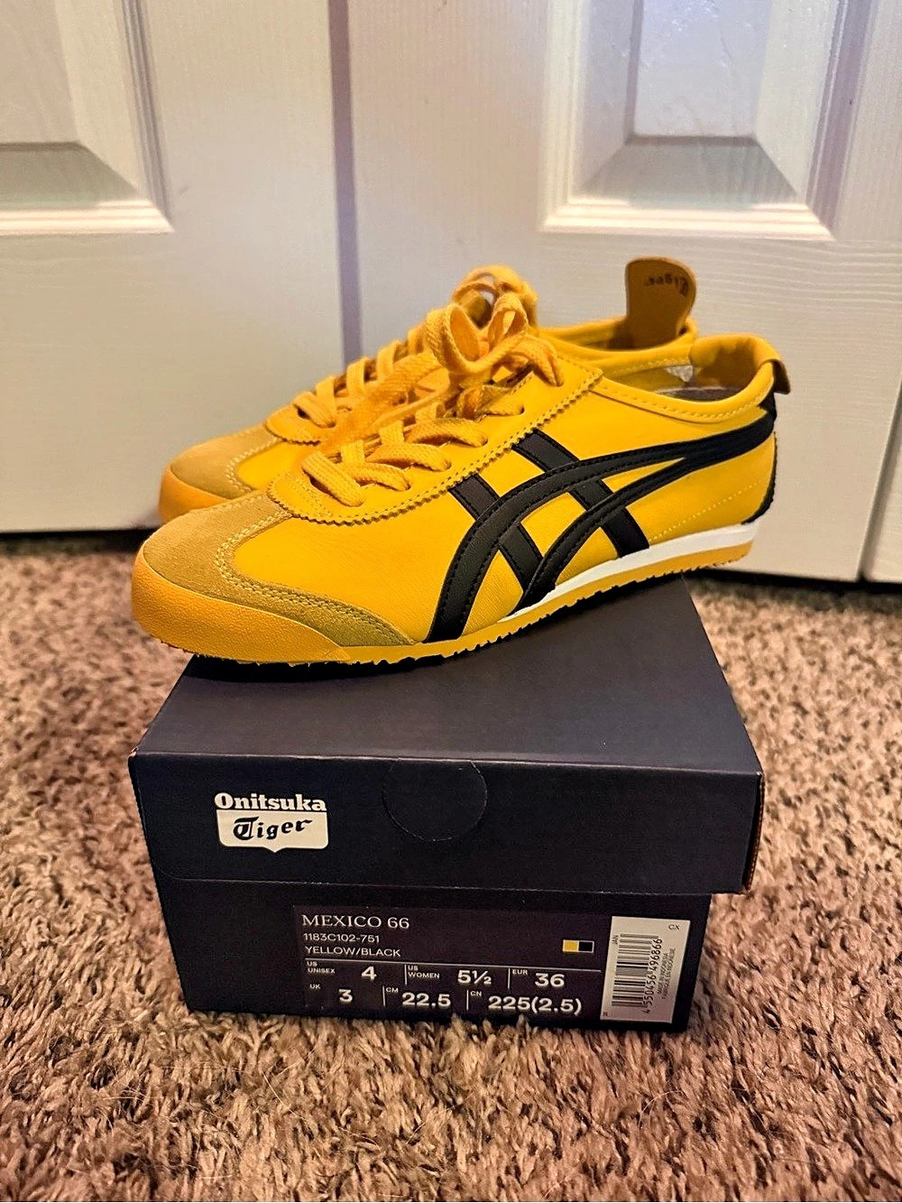 Onitsuka Tiger Mexico 66 Sneakers Yellow & Black US 5.5